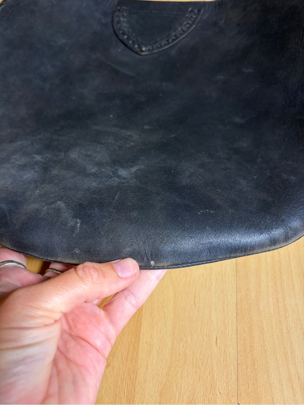 Hand Crafted Genuine Leather Chocolate Brow Crossbody Hobo Bag - Picture 10 of 13
